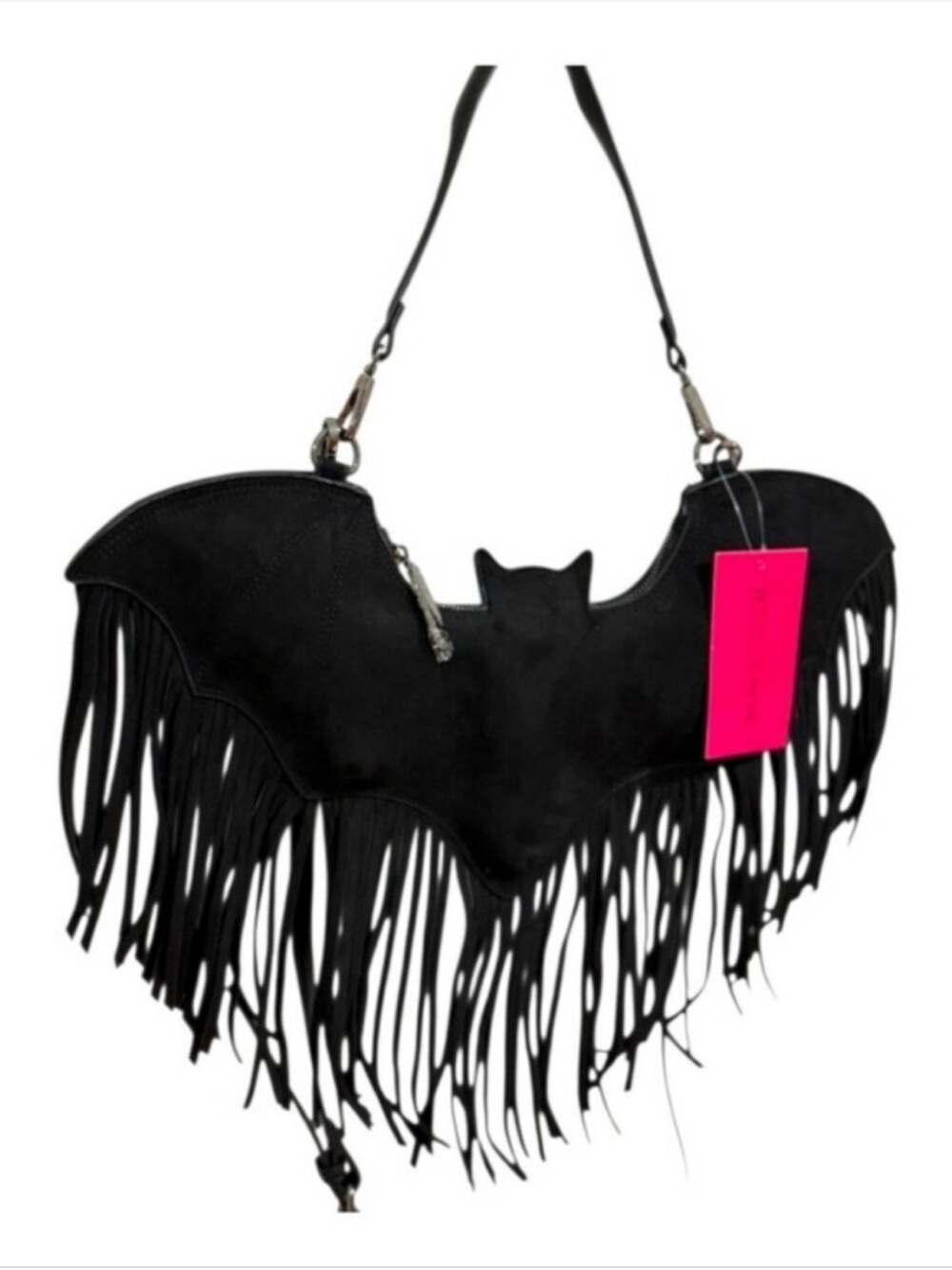 NWT viral2026 Betsey Johnson 
Bat-Shaped Fringe Shoulder Bag - Picture 4 of 8